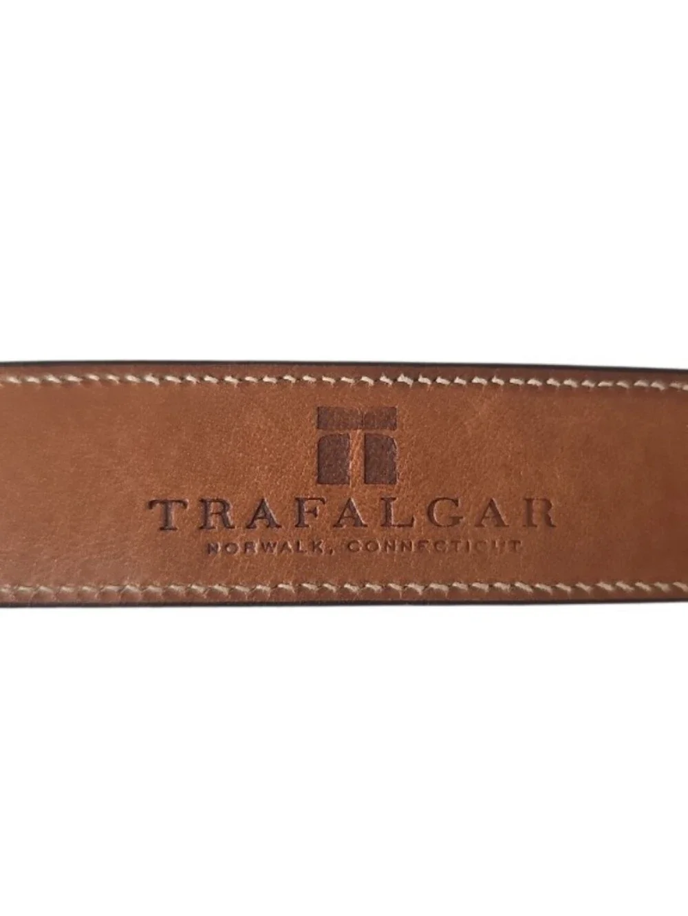 Trafalgar Italian Calfskin Leather Belt Brown Croc Embossed USA Men 38 Dress